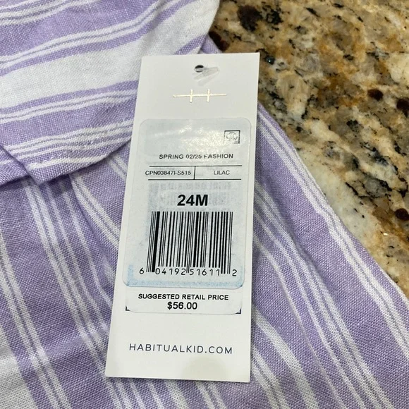 Habitual Purple and White Striped Outfit - Picture 6 of 8